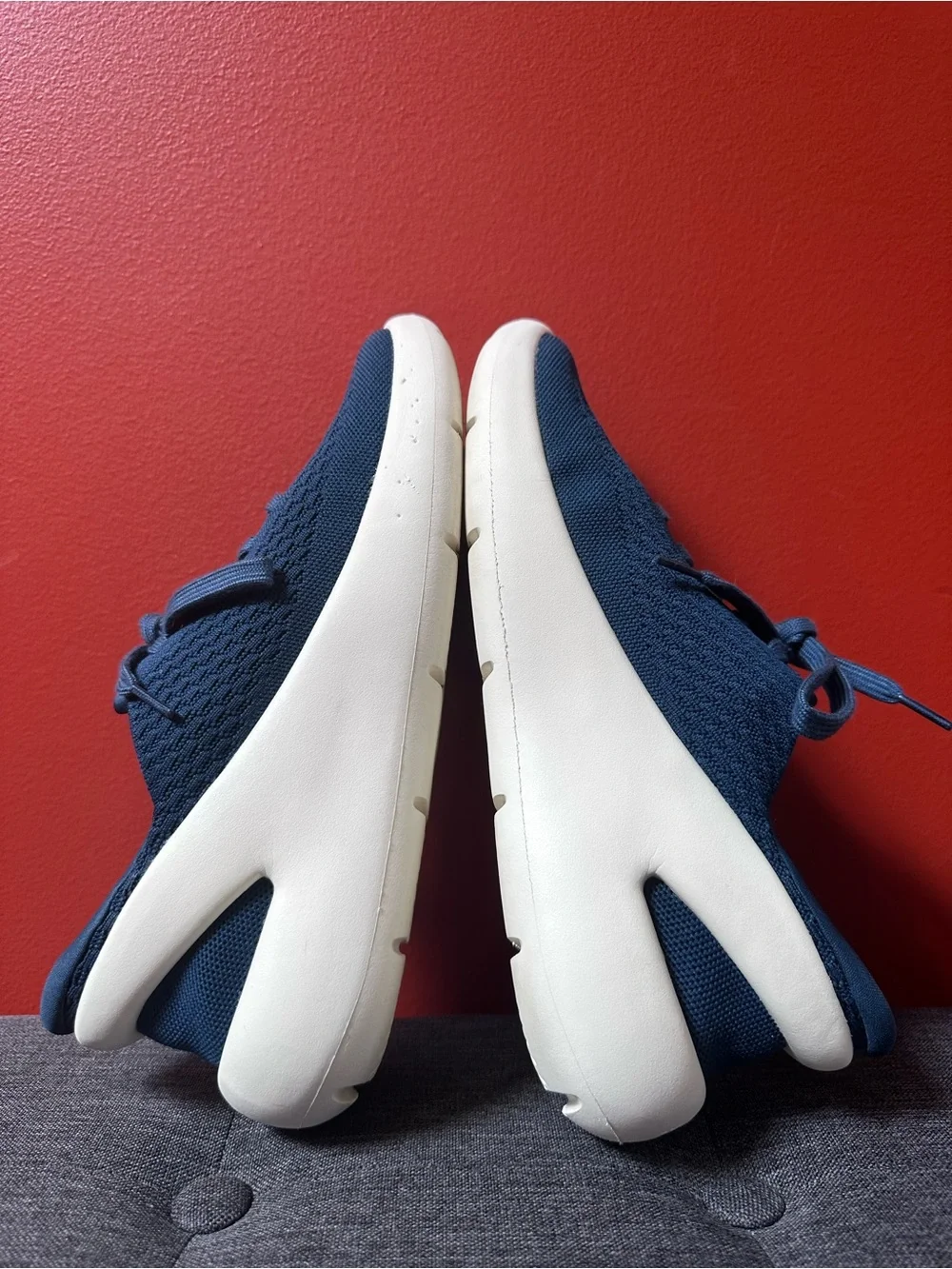 Kizik Roamer Navy Blue Knit Hands Free Slip On Sneakers Mens 8.5 Womens 10